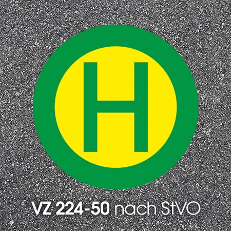 VZ 224-50 Haltestelle Straßenmarkierung Bornit Thermoplastik