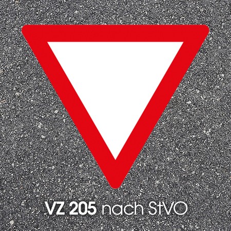 VZ 205 Vorfahrt gewähren Straßenmarkierung Bornit Thermoplastik