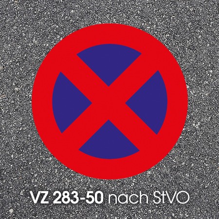 VZ 283-50 Halteverbot Straßenmarkierung Pakplatzmarkierung Bornit Thermoplastik
