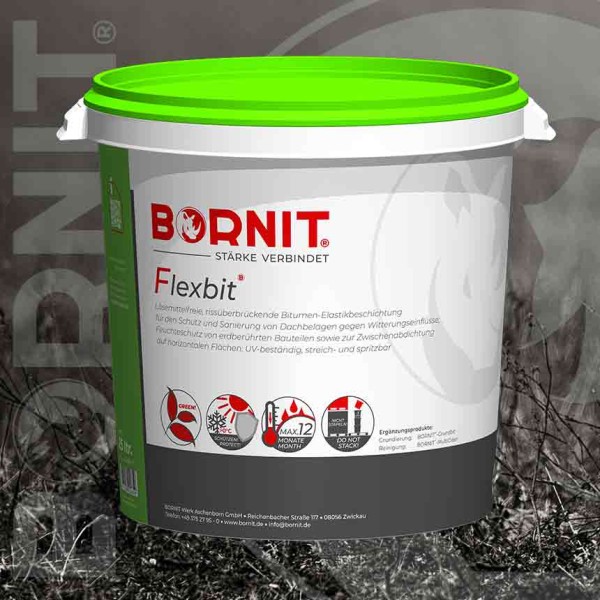 Flexbit von Bornit 'Bitumen-Latex Beschichtung zur Flachdach-Sanierung