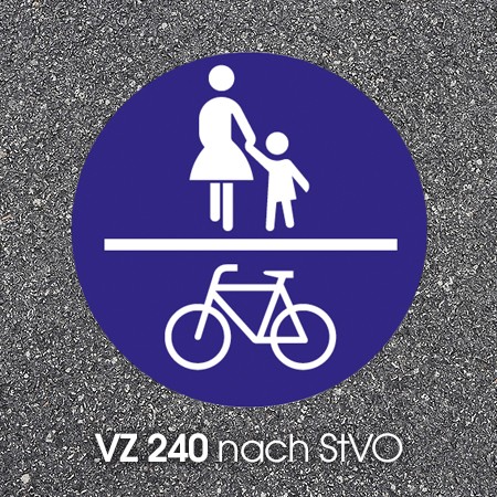 VZ 240 gemeinsamer Geh- und Radweg Bornit Thermoplastik