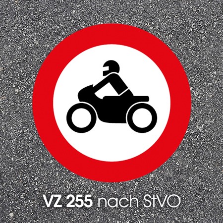 VZ 255 Verbot für Krafträder Bornit Thermoplastik