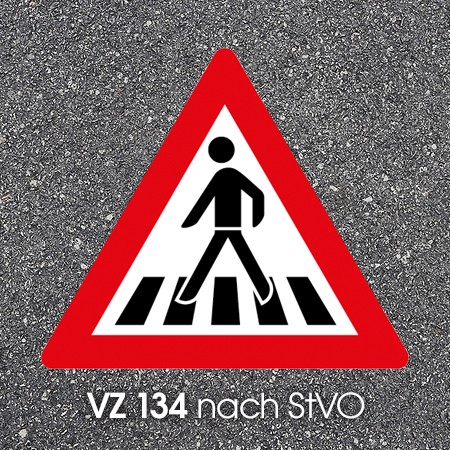 VZ 134 Vorsicht Zebrastreifen Straßenmarkierung Bornit Thermoplastik